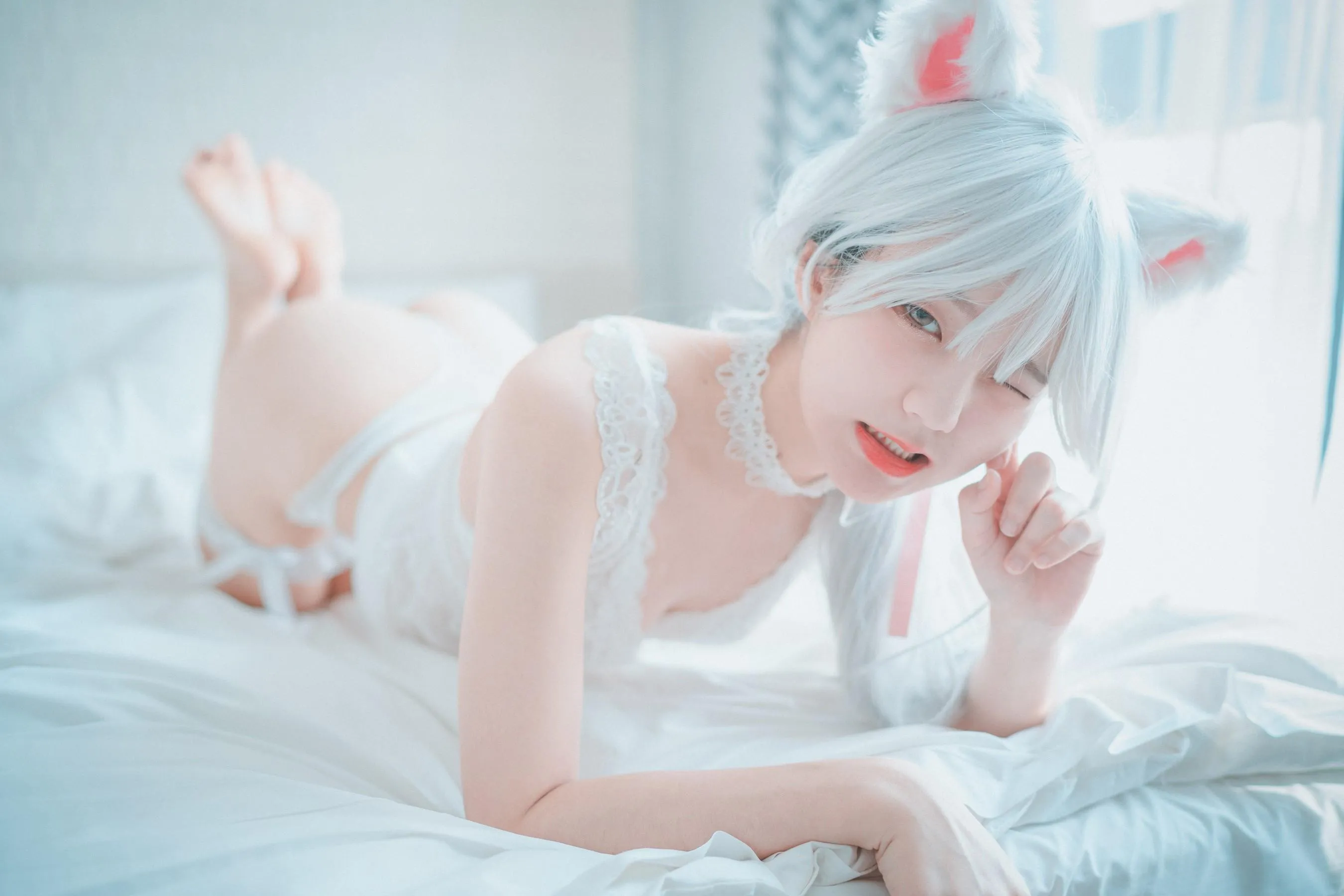 Jenny 정제니 – NO.35 [DJAWA] Schwarz und Weiß Katzenmädchen [66P]插图1